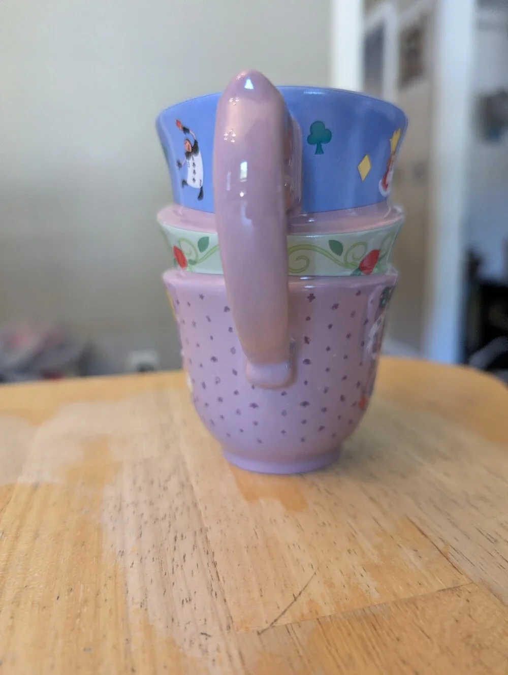 Disney Wonderland Tea Stacked Teacups - Purple, Blue, Green